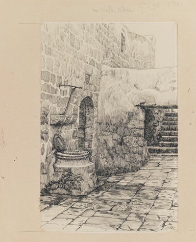 Stará cisterna, ilustrace ze Života našeho Pána Ježíše Krista (inkoust a grafit na papíře) od James Jacques Joseph Tissot