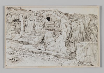 Starověké hrobky, Údolí Hinnom, ilustrace ze Života našeho Pána Ježíše Krista od James Jacques Joseph Tissot