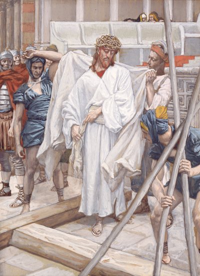 A dali ho do jeho vlastního oděvu, ilustrace pro Život Krista, cca 1886-94 (wc a kvaš na kartonu) od James Jacques Joseph Tissot