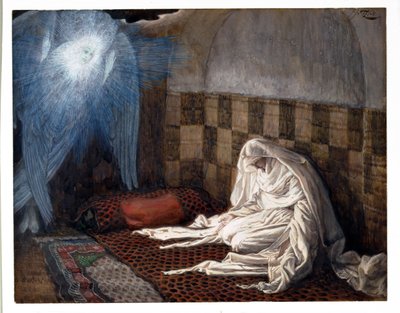 Zvěstování, ilustrace pro The Life of Christ, c.1886-96 (kvaš na kartonu) od James Jacques Joseph Tissot