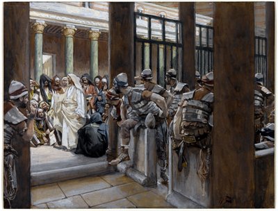 Ale žádný muž na něj nepoložil ruce, ilustrace pro The Life of Christ, c.1884-96 (wc & kvaš na kartonu) od James Jacques Joseph Tissot