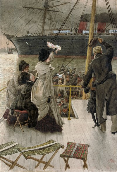 Sbohem, na Mersey, 1880 od James Jacques Joseph Tissot