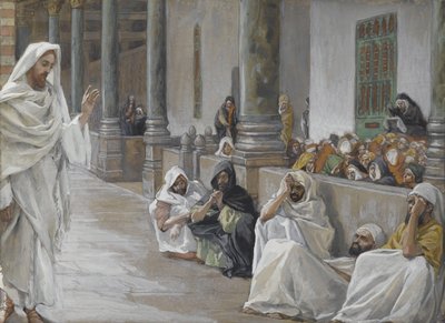 Ten, kdo je Bůh, slyší slovo Boží, ilustrace ze Života našeho Pána Ježíše Krista, 1886-94 (wc přes grafit na papíře) od James Jacques Joseph Tissot