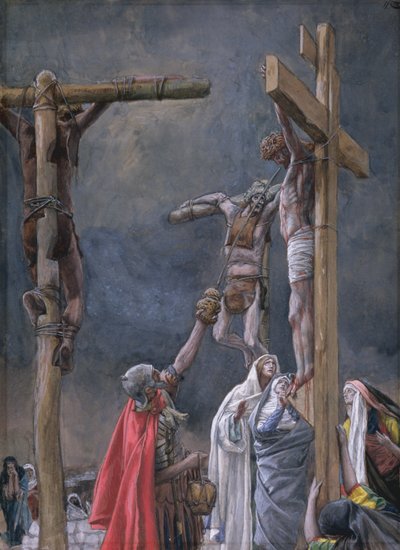 I Žízeň. Ocet daný Ježíši, ilustrace k Životu Krista, kolem 1884-96 (wc a kvaš na kartonu) od James Jacques Joseph Tissot