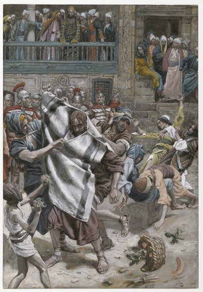 Ježíš před Herodem, ilustrace ze Života našeho Pána Ježíše Krista, 1886-94 (wc přes grafit na papíře) od James Jacques Joseph Tissot
