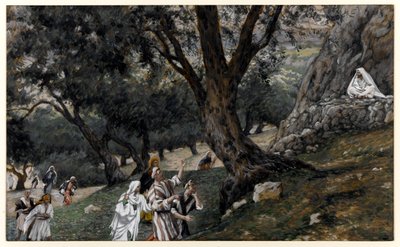 Ježíš vyšel do pouště, ilustrace pro Život Krista, kolem 1884-96 (wc a kvaš na kartonu) od James Jacques Joseph Tissot