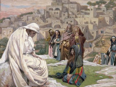 Ježíš plakal, ilustrace k The Life of Christ, c.1886-96 (kvaš na kartonu) od James Jacques Joseph Tissot