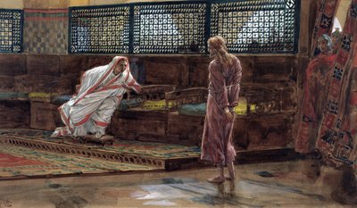 Ježíš poprvé před Pilátem, ilustrace k The Life of Christ, c.1886-94 (wc & kvaš na kartonu) od James Jacques Joseph Tissot