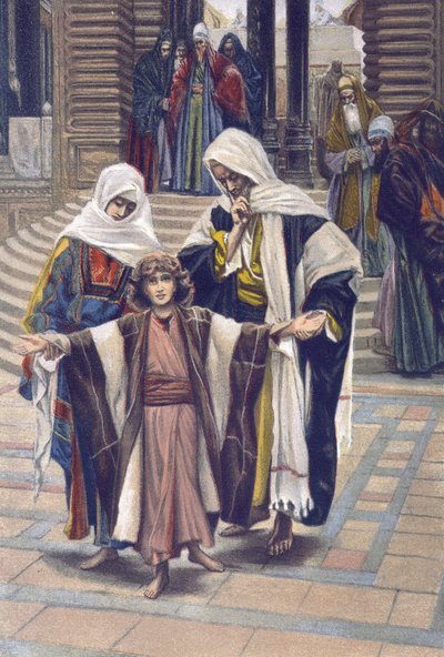 Ježíš nalezen – Ježíš nalezen – z „“Života našeho Pána Ježíše Krista““ – 1899 od Jamese Tissota – Ježíš nalezen v chrámu – Život našeho Pána Ježíše Krista, od Jacquese Josepha (Jacques Joseph) Tissot dit James Tissot ( 1836-1902) od James Jacques Joseph Tissot