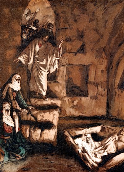 Ježíš vzkřísil Lazara z hrobu, 1897 od James Jacques Joseph Tissot