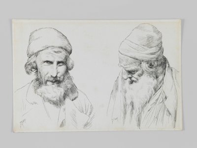 Židé a Jemenci, Jeruzalém, ilustrace ze Života našeho Pána Ježíše Krista (pero a inkoust na tkaném papíře) od James Jacques Joseph Tissot