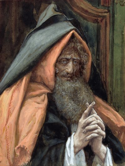 Josef z Arimatie, ilustrace pro The Life of Christ, c.1886-94 (wc & kvaš na kartonu) od James Jacques Joseph Tissot