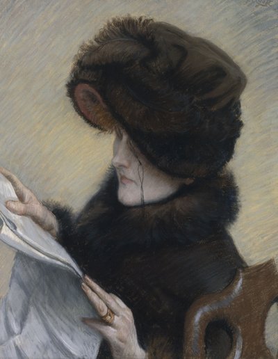 The Reader, c.1883 (pastel na papíře položeném na plátně) od James Jacques Joseph Tissot