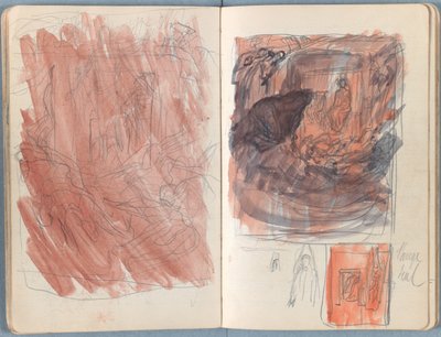 Stránky z alba Náčrtky k Životu Pána Ježíše Krista, konec 80. let 19. století (grafit a wash na papíře) od James Jacques Joseph Tissot