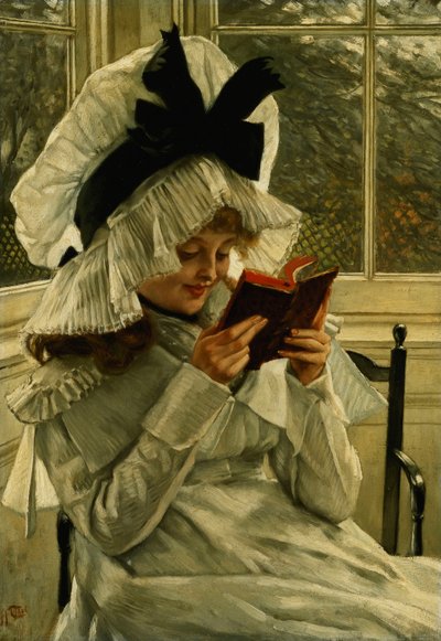 Reading a Book, c.1872 od James Jacques Joseph Tissot