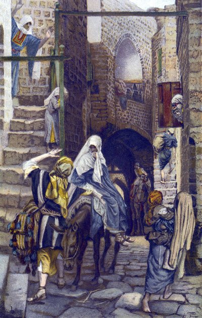 Svatý Josef hledá nocleh v Betlémě – Svatý Josef hledá nocleh v Betlémě – z „“Života našeho Pána Ježíše Krista““ – 1899 od Jamese Tissota – Svatý Josef hledá nocleh v Betlémě – Život našeho Pána Ježíše Krista, od Jacquese Josepha (Ja od James Jacques Joseph Tissot