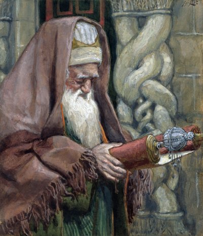 Simeon, ilustrace pro The Life of Christ, c.1886-94 (wc & kvaš na kartonu) od James Jacques Joseph Tissot