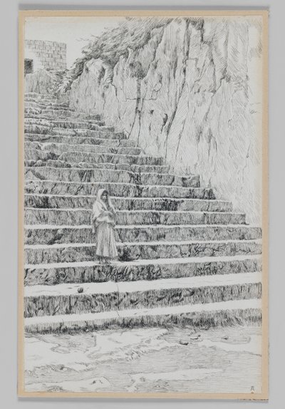 Kroky vedoucí k hrobkám proroků, ilustrace ze Života našeho Pána Ježíše Krista od James Jacques Joseph Tissot