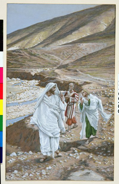 Povolání svatého Ondřeje a svatého Jana, ilustrace pro Život Krista, cca 1886-94 (wc a kvaš na kartonu) od James Jacques Joseph Tissot