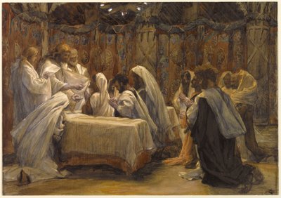 Přijímání apoštolů, ilustrace pro The Life of Christ, c.1884-96 (wc & kvaš na kartonu) od James Jacques Joseph Tissot