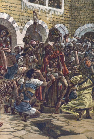 Trnová koruna – ze „Života našeho Pána Ježíše Krista“ – 1899 od Jamese Tissota – La vie de notre seigneur Jesus Christ, od Jacquese Josepha (Jacques Joseph) Tissot dit James Tissot (1836-1902) od James Jacques Joseph Tissot