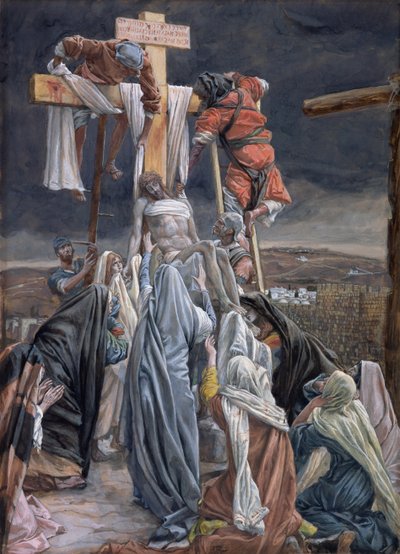 Sestup z kříže, ilustrace pro The Life of Christ, c.1884-96 (wc & kvaš na kartonu) od James Jacques Joseph Tissot