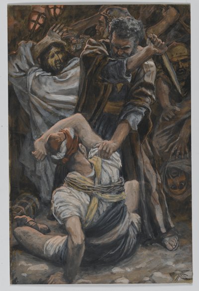 Malchovo ucho, ilustrace ze „Života našeho Pána Ježíše Krista“ od James Jacques Joseph Tissot