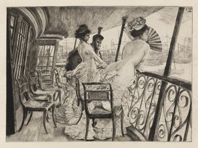 Galerie H.M.S. Kalkata v Portsmouthu od James Jacques Joseph Tissot