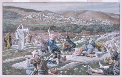 The Healing of the Lepers, ilustrace pro The Life of Christ, c.1886-94 (wc & kvaš na kartonu) od James Jacques Joseph Tissot