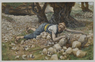 Skrytý poklad, ilustrace ze Života našeho Pána Ježíše Krista (wc přes grafit na papíře) od James Jacques Joseph Tissot