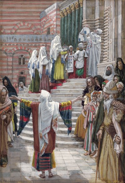 The Presentation of Christ in the Temple, ilustrace pro The Life of Christ, c.1886-94 (wc & kvaš na kartonu) od James Jacques Joseph Tissot