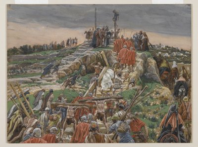 Průvod se blíží ke Kalvárii, ilustrace ze Života našeho Pána Ježíše Krista, 1886-94 (wc přes grafit na papíře) od James Jacques Joseph Tissot