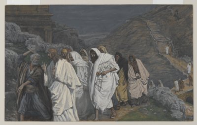 Protestace svatého Petra, ilustrace ze Života našeho Pána Ježíše Krista, 1886-94 (wc přes grafit na papíře) od James Jacques Joseph Tissot