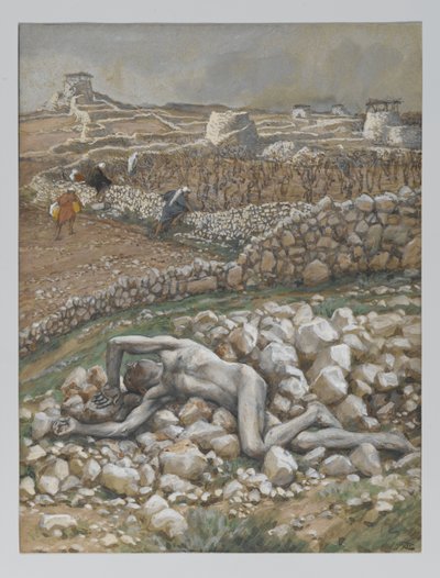 Syn vinice, ilustrace z „Života našeho Pána Ježíše Krista“ (akvarel přes grafit na papíře) od James Jacques Joseph Tissot