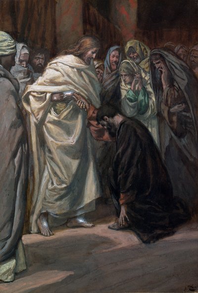 The Unbelief of St. Thomas, ilustrace pro The Life of Christ, c.1884-96 (wc & kvaš na kartonu) od James Jacques Joseph Tissot