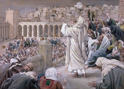 Hlas z nebe, ilustrace pro The Life of Christ, c.1886-96 (kvaš na kartonu) od James Jacques Joseph Tissot