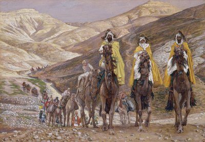 The Wise Men Journeying to Bethlehem, ilustrace pro The Life of Christ, c.1886-94 (kvaš na kartonu) od James Jacques Joseph Tissot