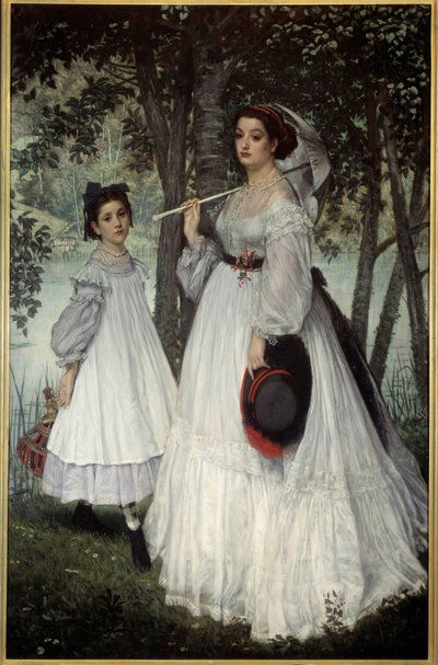 Dvě sestry aneb „portréty v parku“ Malba Jacquese Josepha (Jacques-Joseph) Tissot dit James Tissot (1836-1902) od James Jacques Joseph Tissot