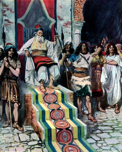 David vidí, že posel přichází od Tissot-Bible od James Jacques Joseph after Tissot