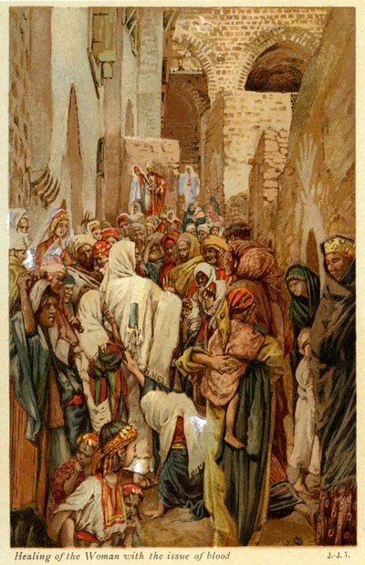 Uzdravení ženy s problematikou krve - Bible od James Jacques Joseph after Tissot