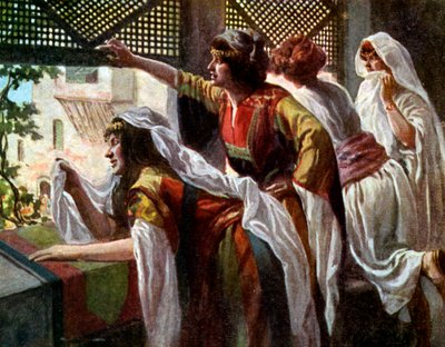Michal opovrhuje Davidem, od J James Tissot - Bible od James Jacques Joseph after Tissot