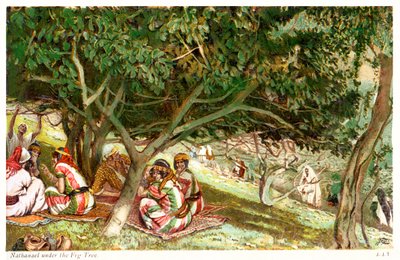 Nathanael pod fíkovníkem - St John, Bible od James Jacques Joseph after Tissot