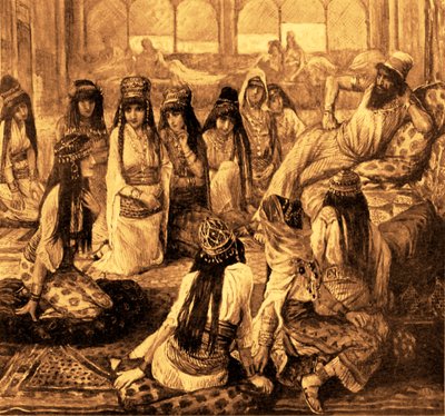 Solomon and his Harem od J James Tissot - Bible (Kniha králů) od James Jacques Joseph after Tissot