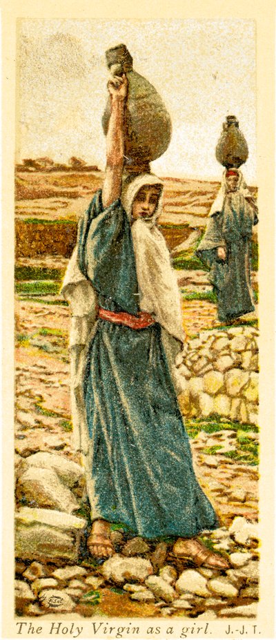 Svatá Panna jako dívka, - Bible od James Jacques Joseph after Tissot