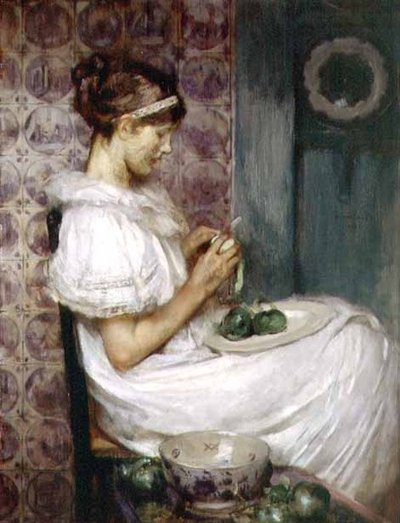 Zakázané ovoce (olej na plátně) od James Jebusa Shannon