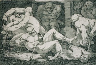 Ugolino a jeho synové ve věži hladomoru, 18. století od James Jefferys
