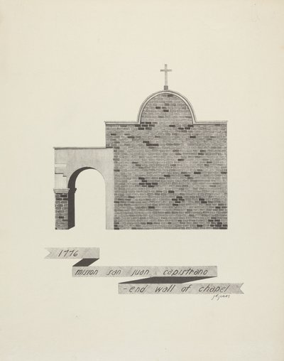 Mission St. John Capistrano - End of Chapel Wall od James Jones