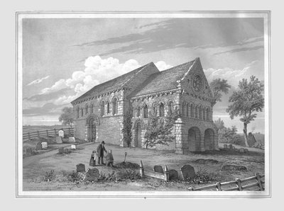Kostel svatého Mikuláše, Barfrestone, konec 19. století. od James Kellaway Colling