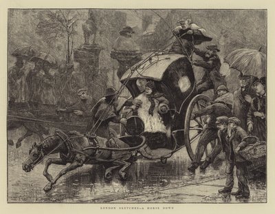 London Sketches, a Horse down od James Macbeth