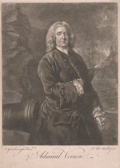 Admirál Edward Vernon od James McArdell